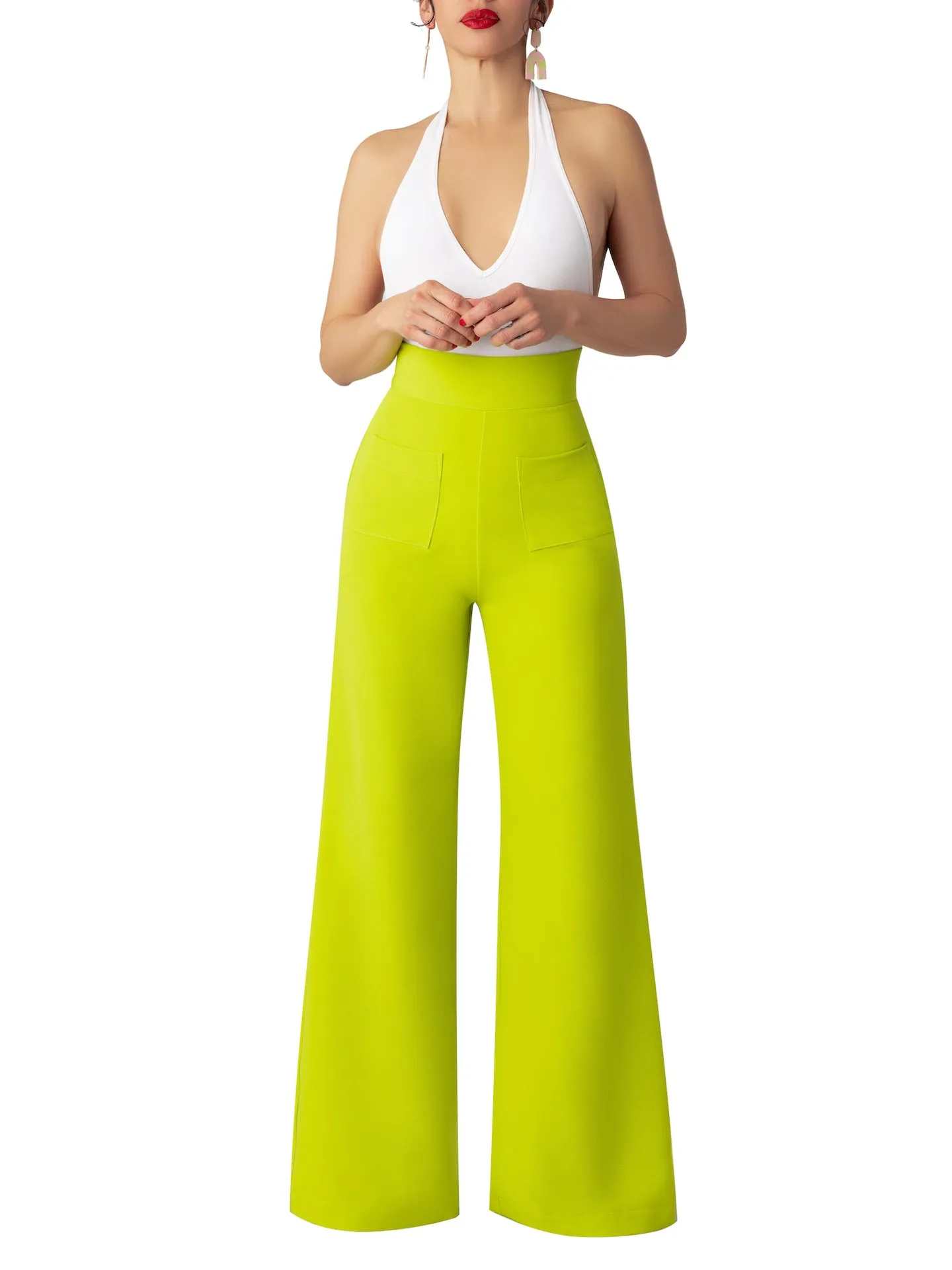 "Limon" Lime High Waist Pants