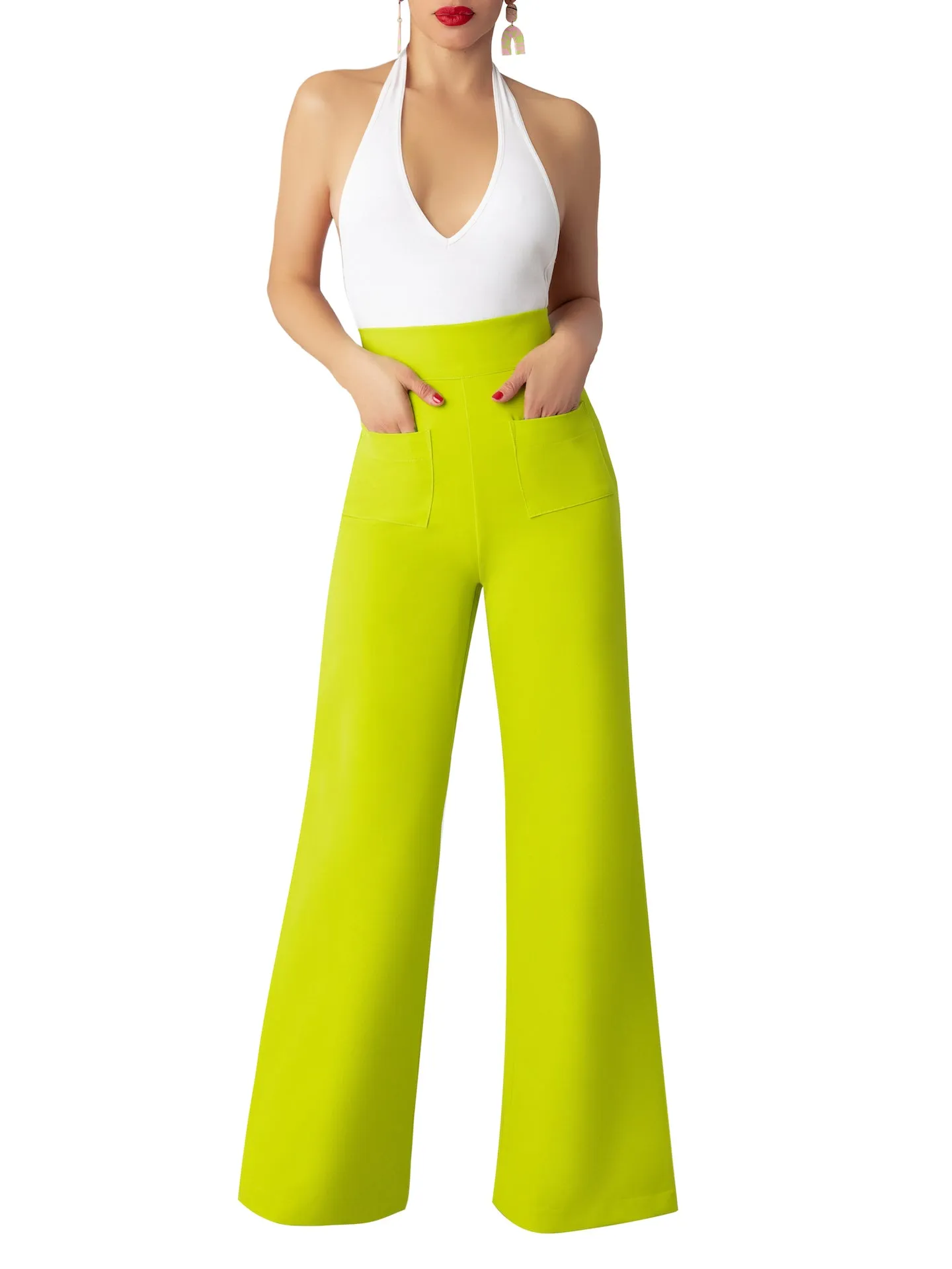 "Limon" Lime High Waist Pants