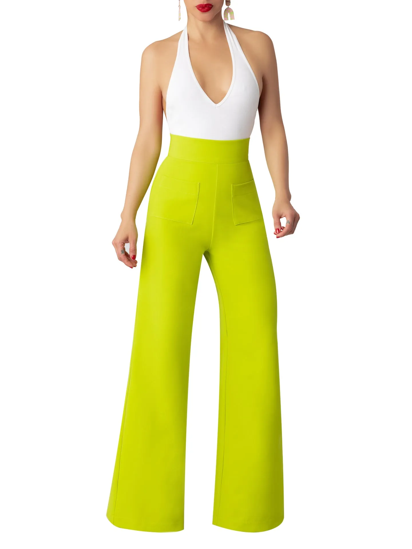 "Limon" Lime High Waist Pants