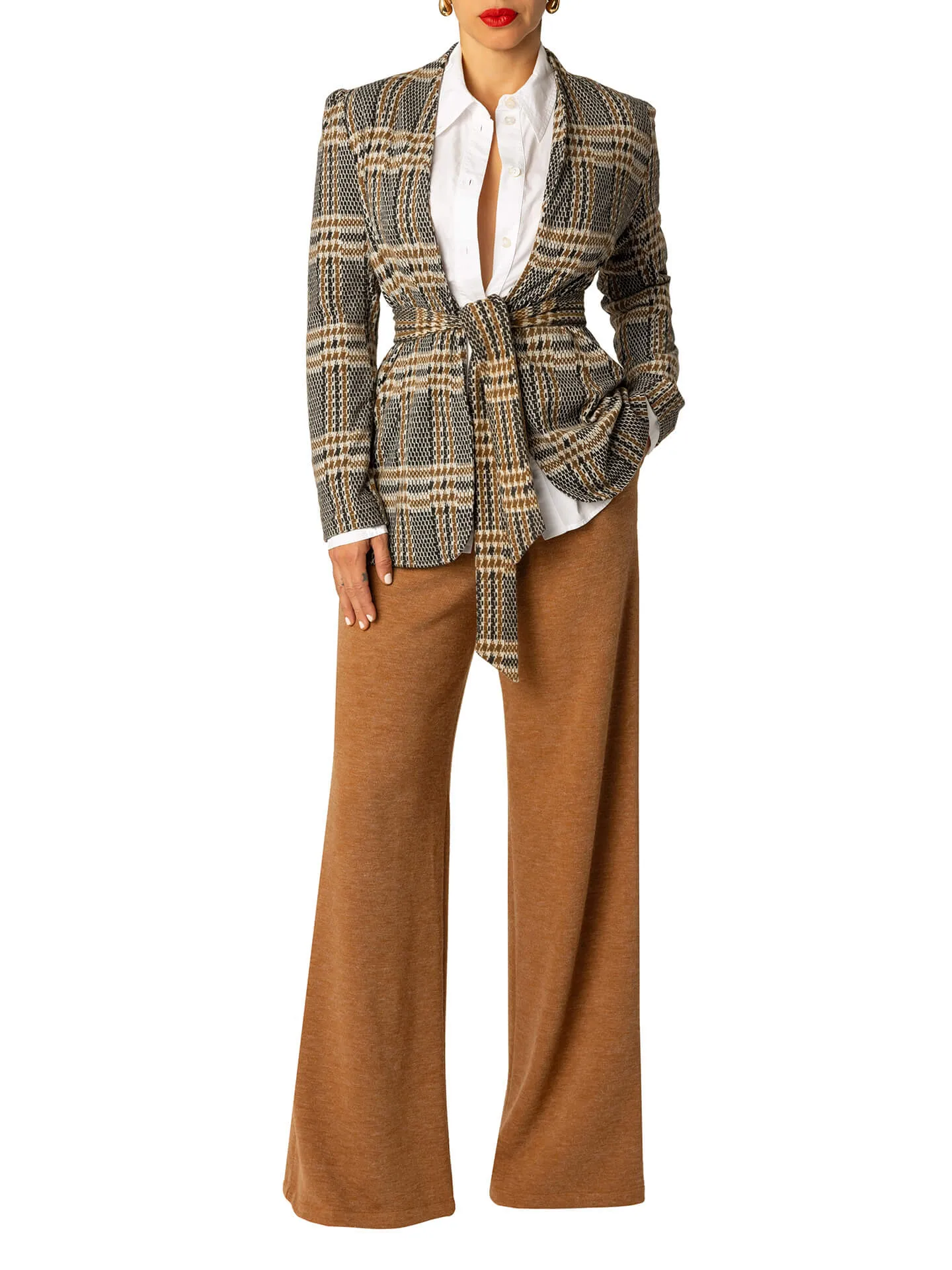 "Tonya" Camel Wideleg Pants