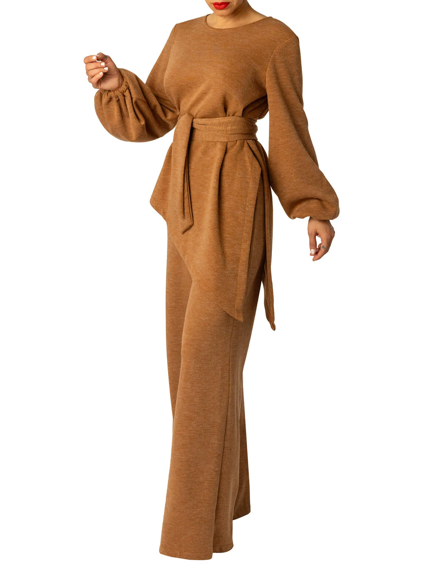 "Tonya" Camel Wideleg Pants