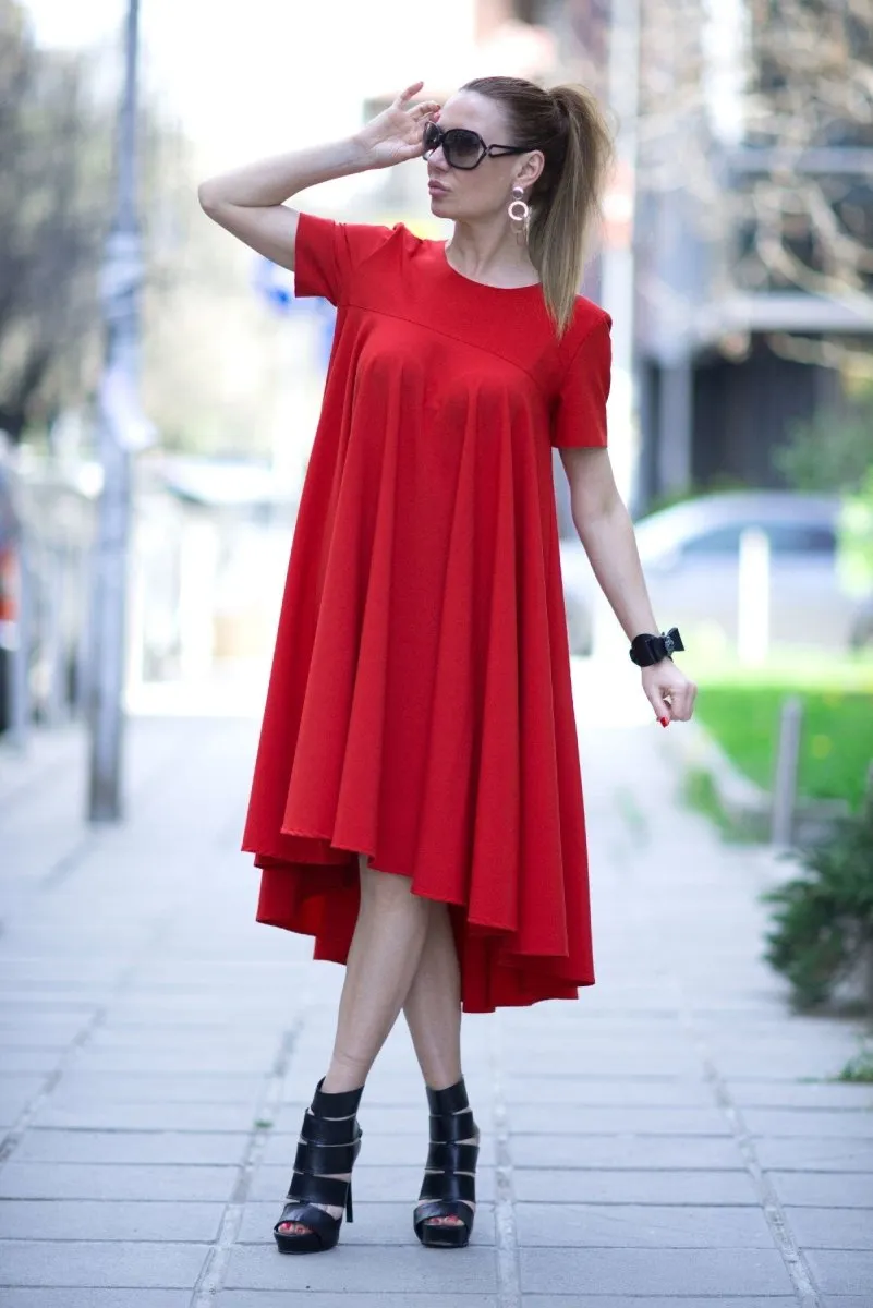 Red Summer Maxi Dress KOSARA