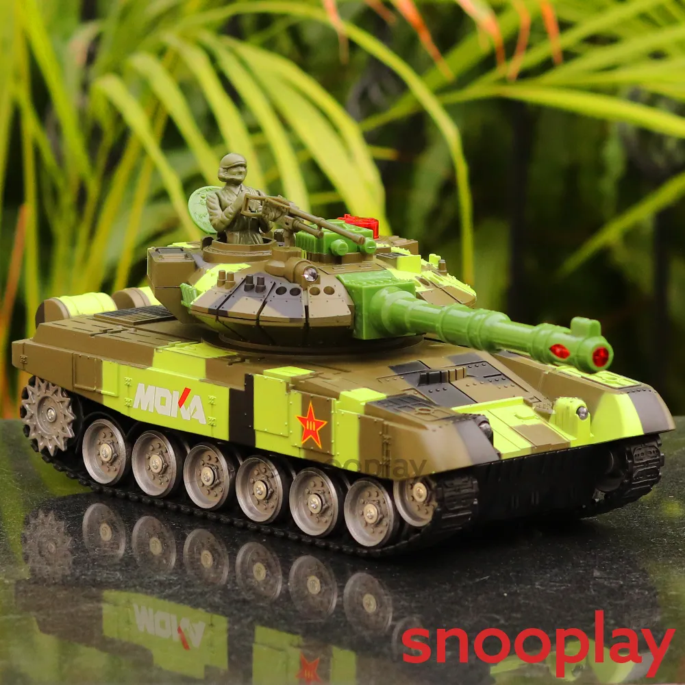 Remote Control Battle Tank 59D With 360 Degree Rotation - Assorted Colors