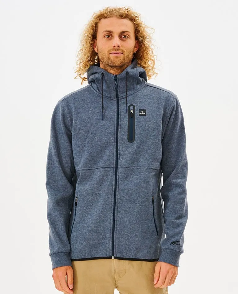 Rip Curl Anti Series Departed Zip Jacket-Navy Marle