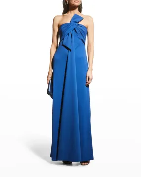 Sassy Strapless Gown - Cobalt