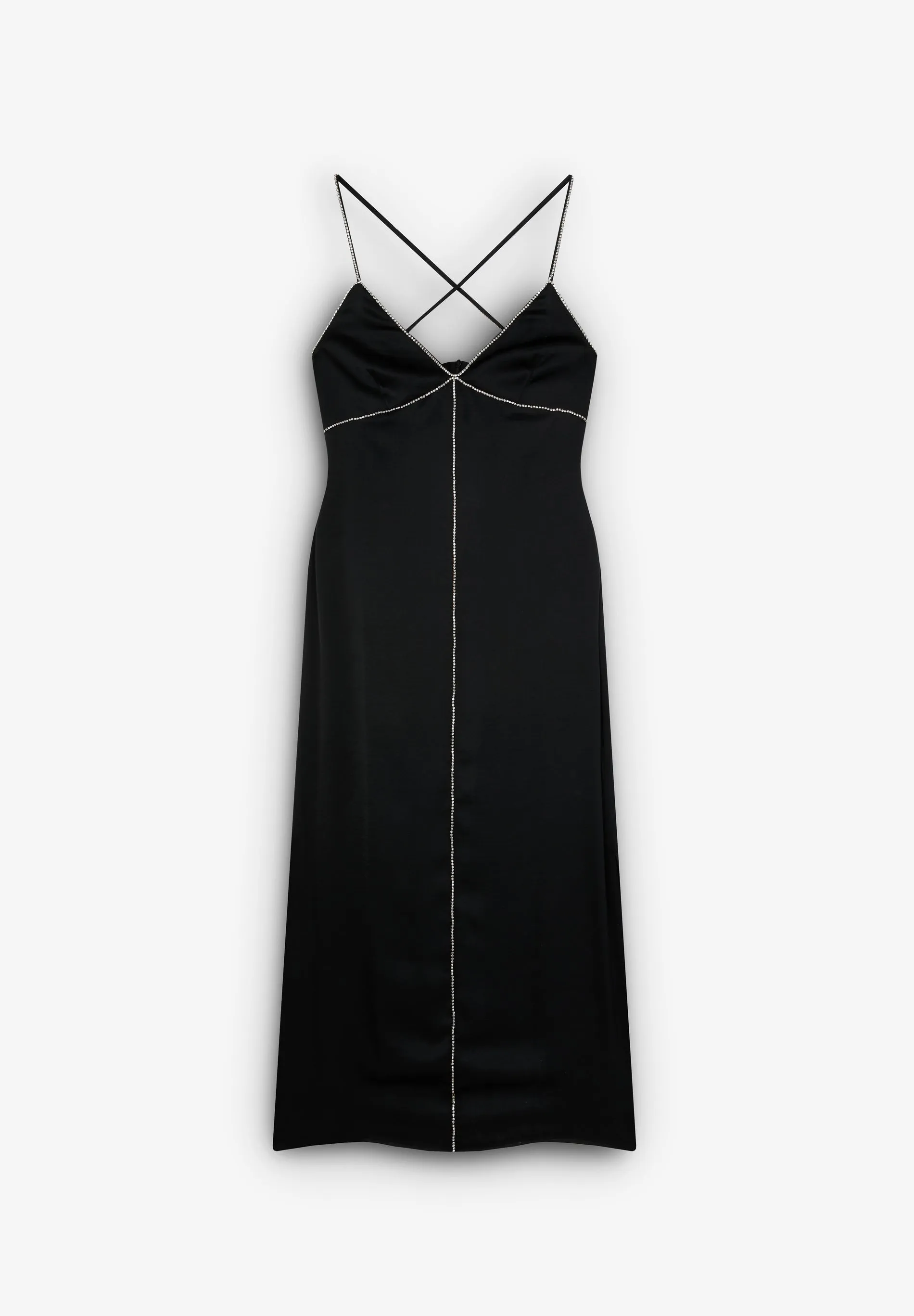 SCALPERS X LOVE STORIES SLIP DRESS WITH CRYSTAL DETAILS