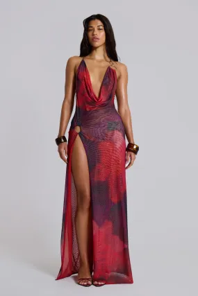 Sedona Floral Mesh Maxi Dress