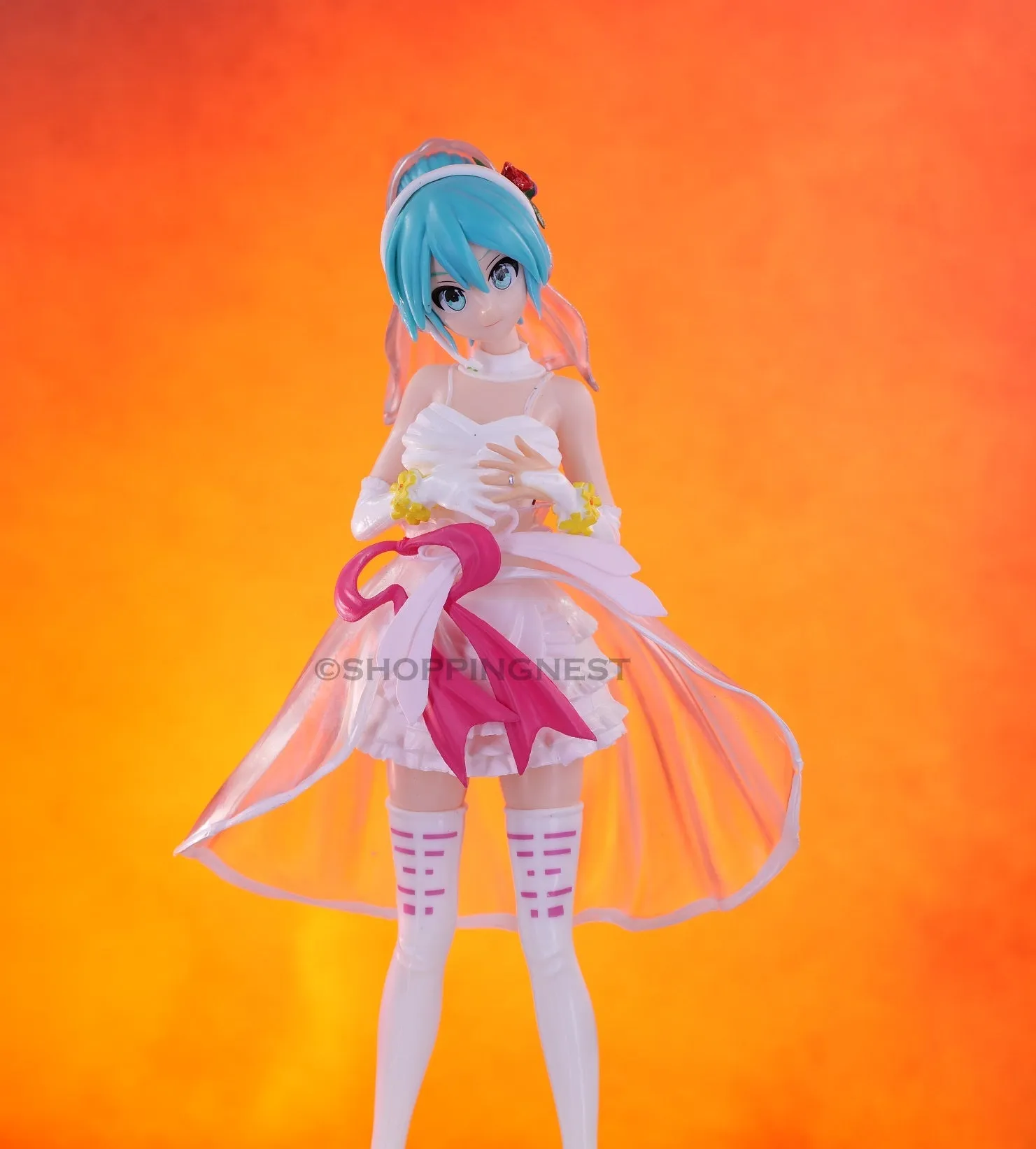 Sega Project Diva Arcade Future Tone Hatsune Miku Exquisite White Wedding Dress Action Figure | 1 8 CMS |