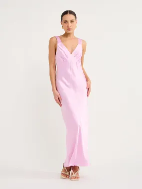 Shona Joy Plunged Midi Dress in Peony