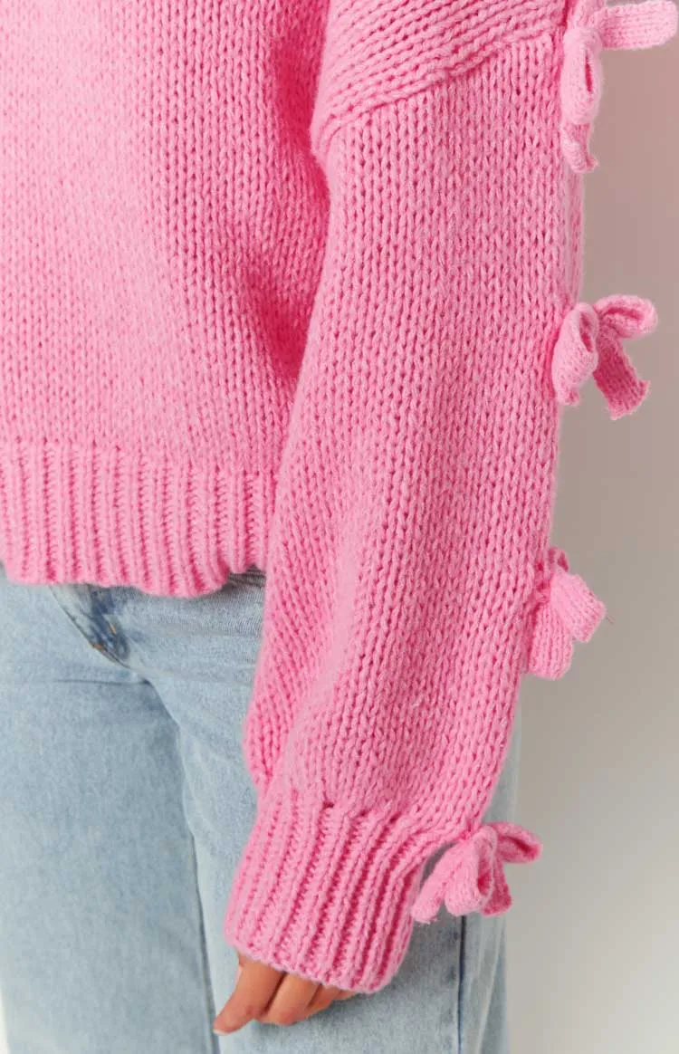 Short and Sweet Pink Knit Jumper