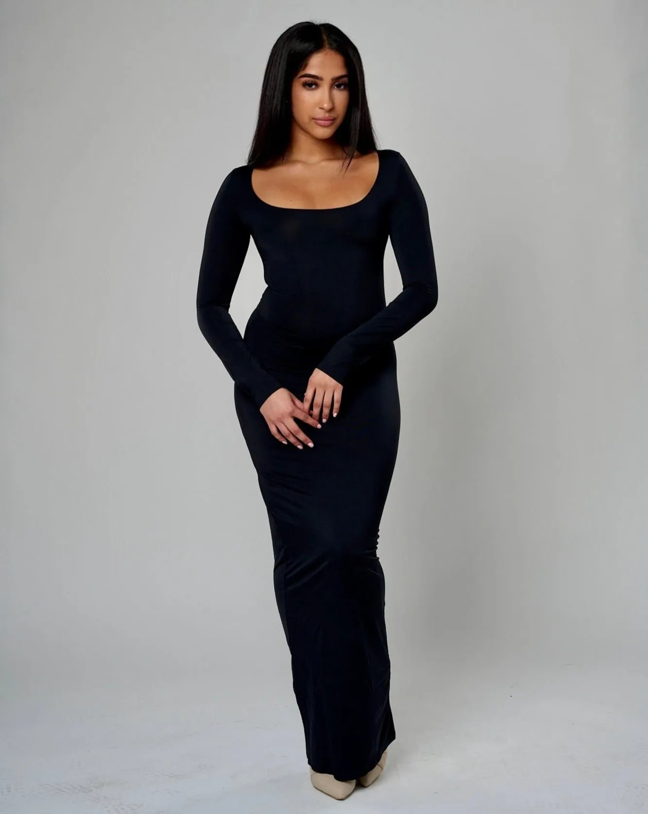 Sicri Smoothing Long Sleeve Dress - Black