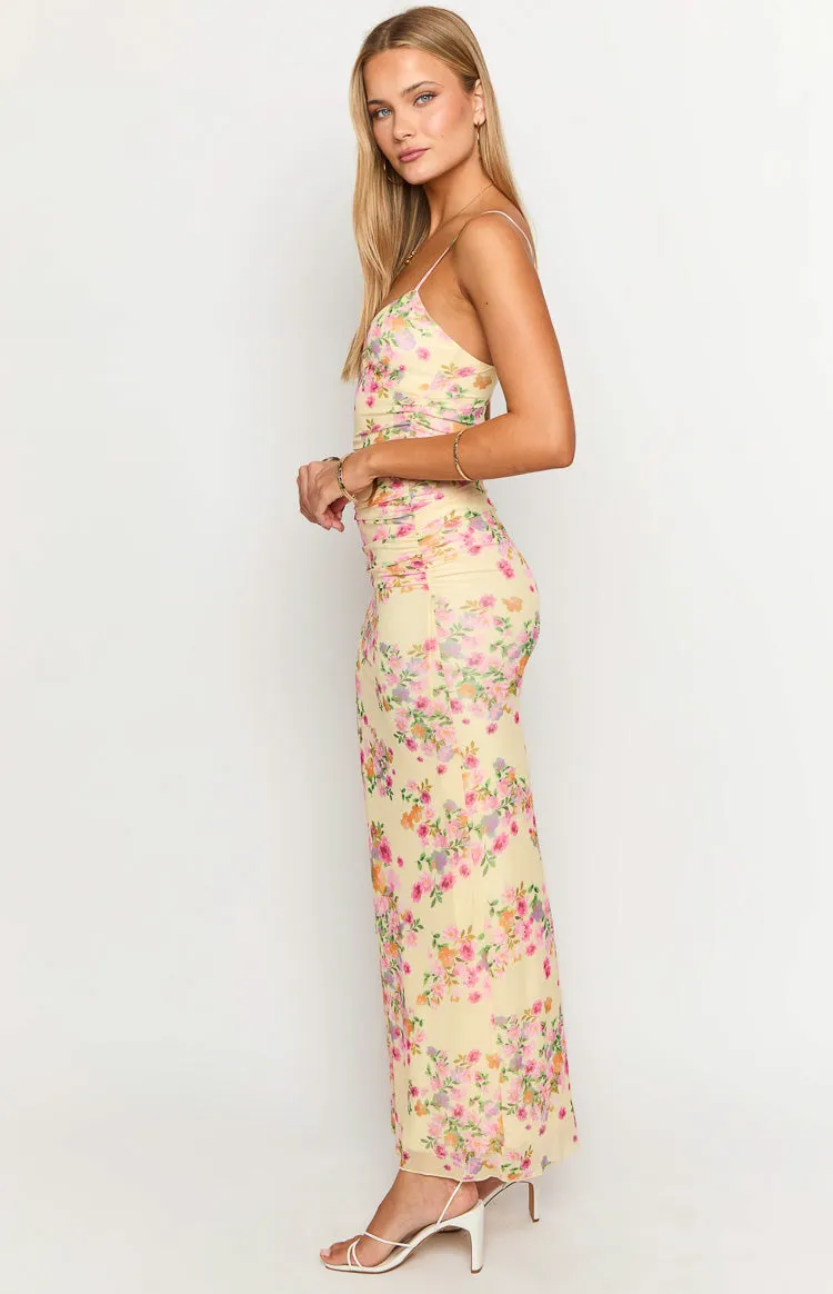 Sintra Yellow Bloom Maxi Dress