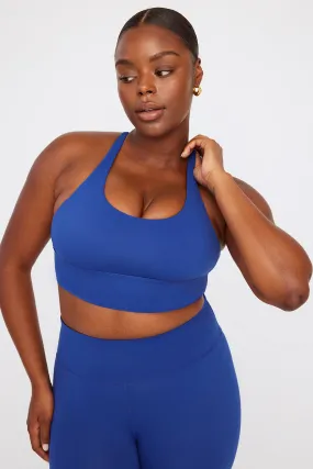 SKINLUXE LONGLINE TANK SPORTS BRA - COBALT BLUE