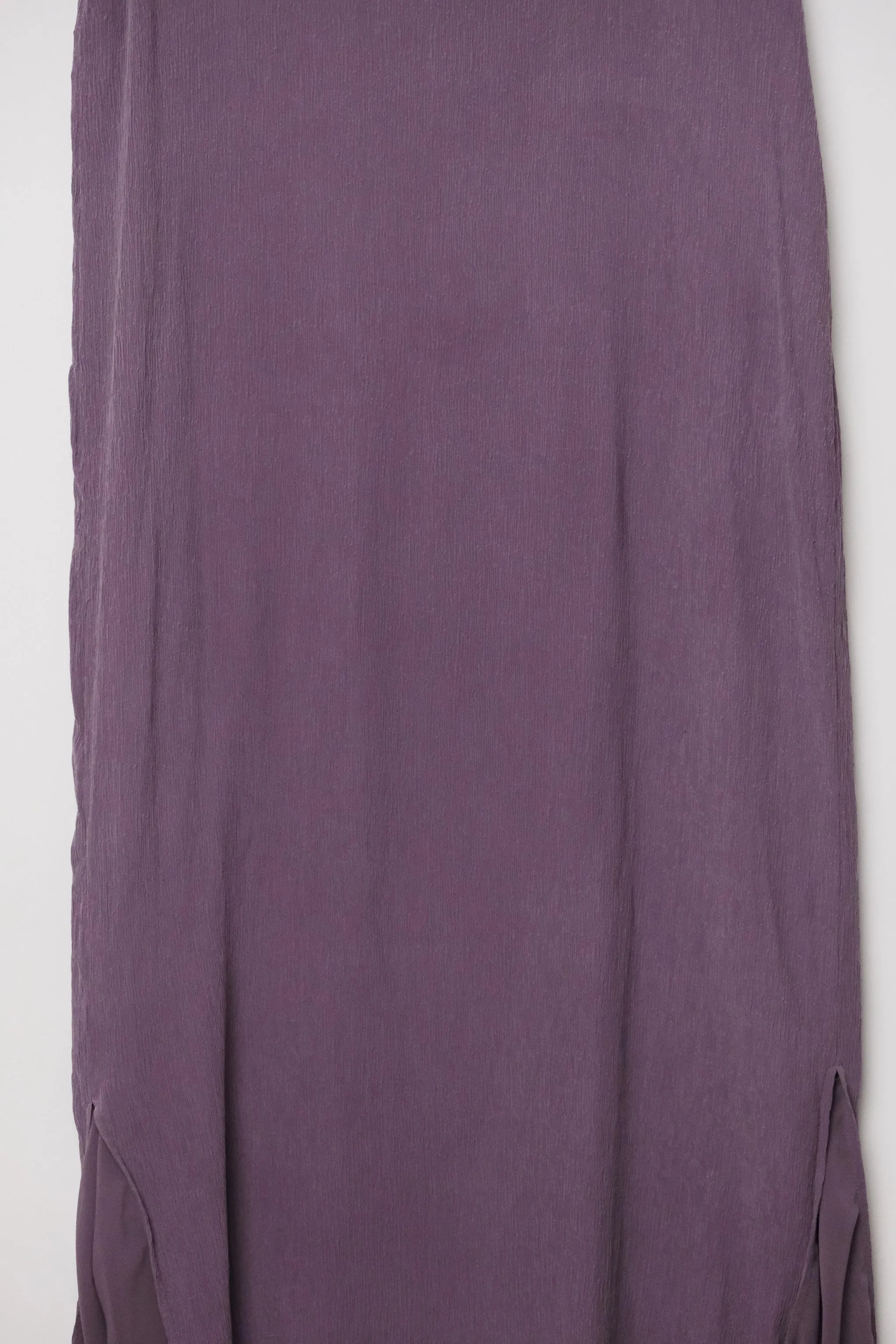 Slinky Silk Purple Mauve Maxi Tank Dress US 10, Plisse Crepe 90s