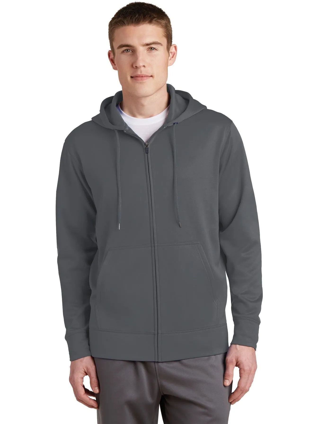 Sport-Tek Sport-Wick Fleece Full-Zip Hooded Jacket