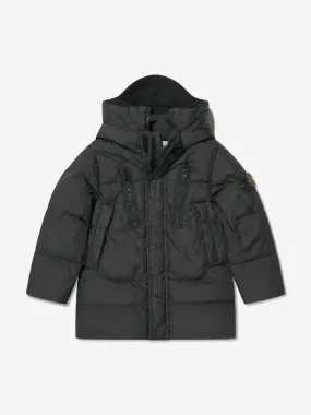 Stone Island Junior Boys Down Padded Crinkle Puffer Jacket