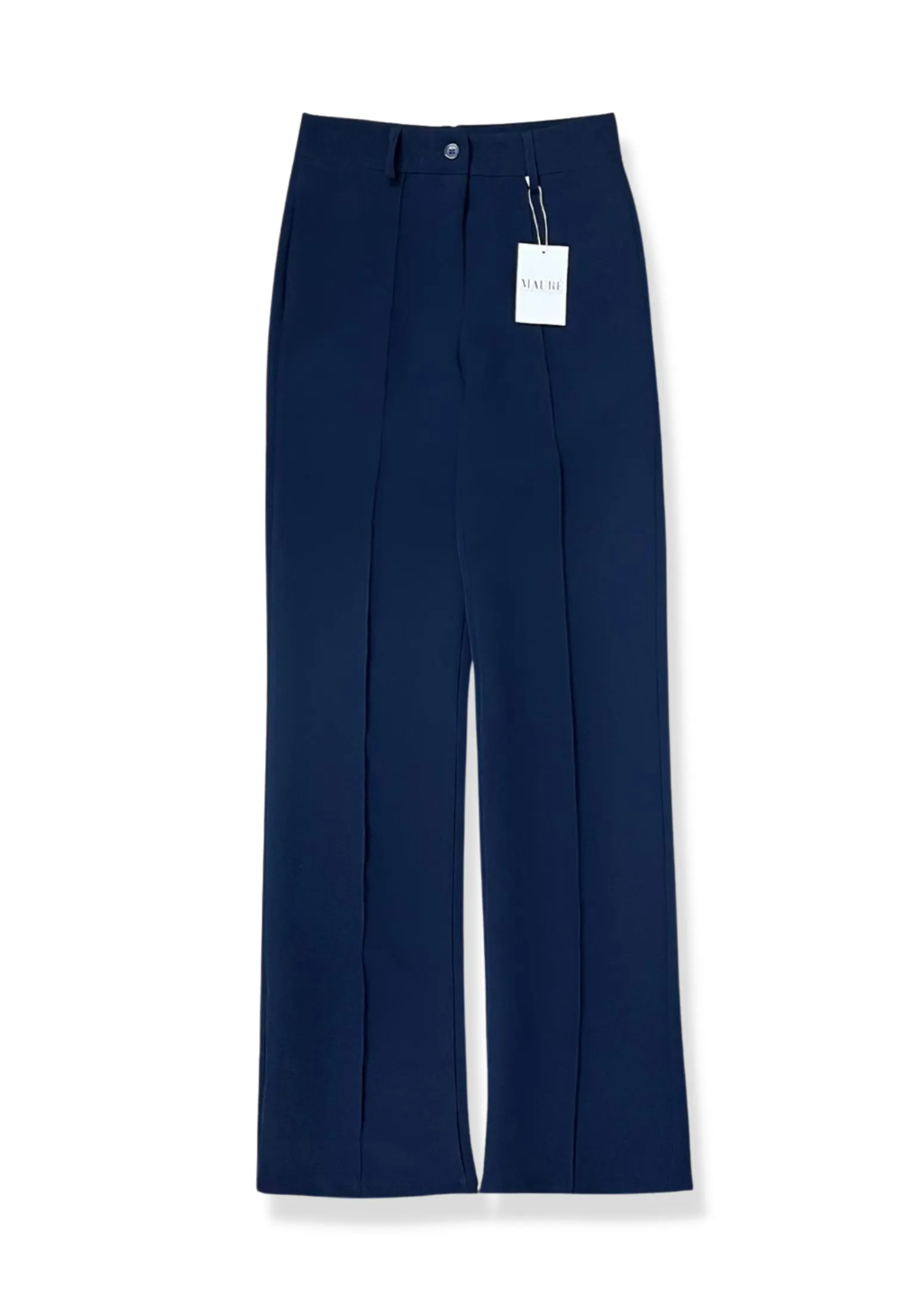 Straight leg pants met pressfold night blue (REGULAR)