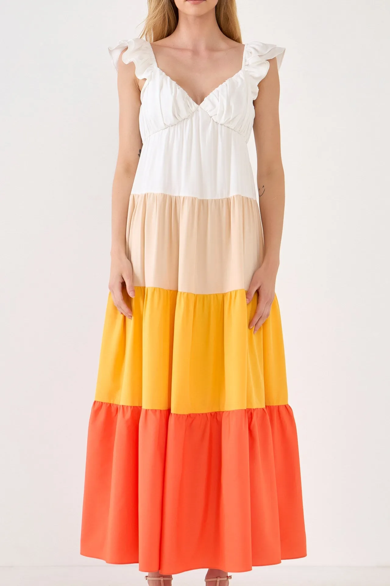 Sunset Colorblock Maxi Dress