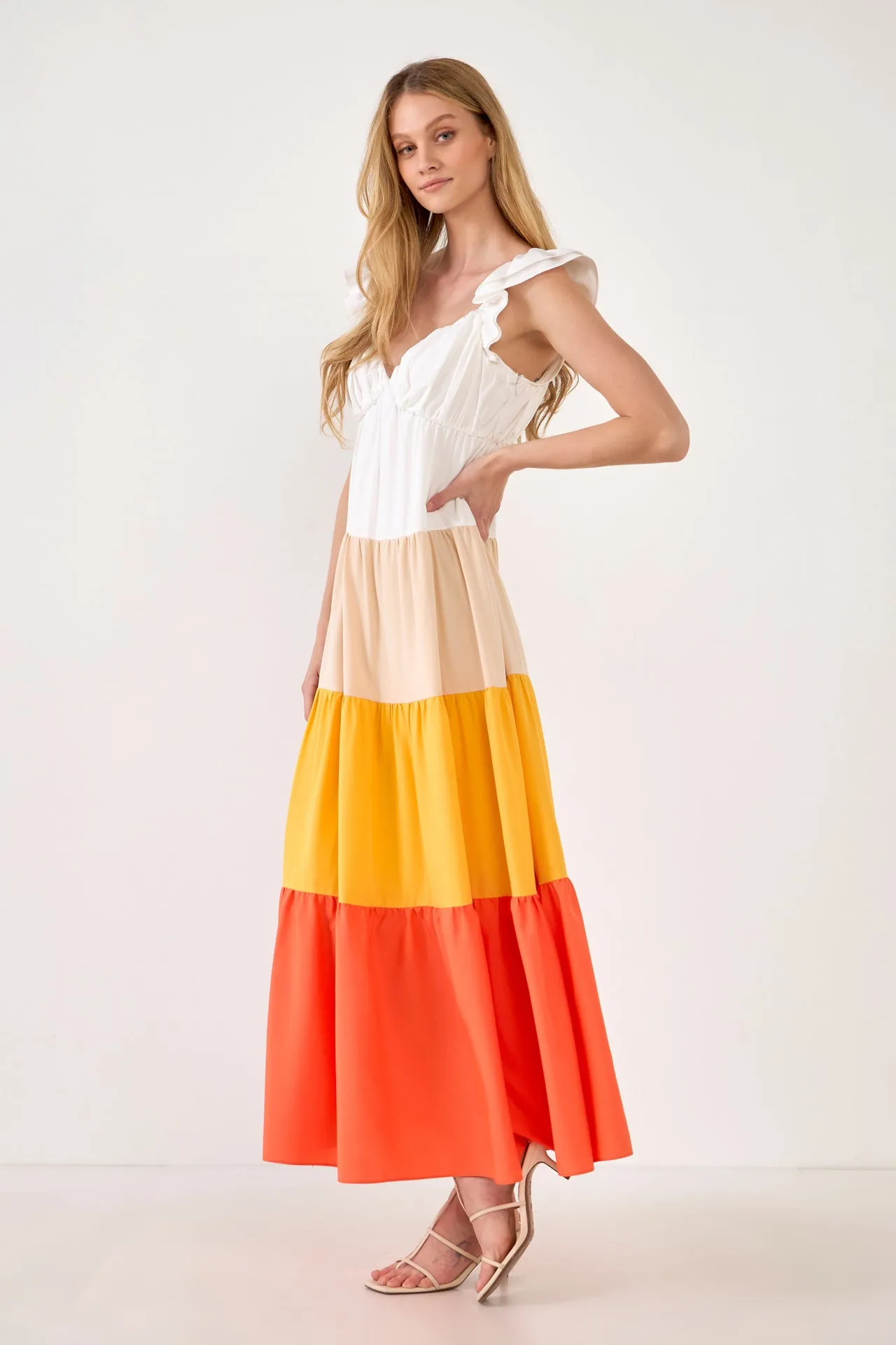 Sunset Colorblock Maxi Dress