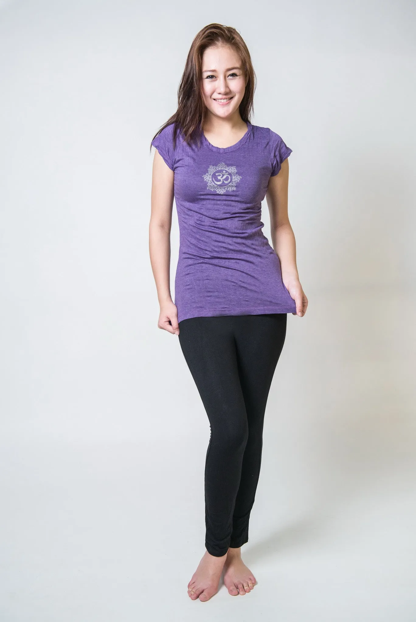 SureDesign Women's Super Soft Tshirt Om Purple