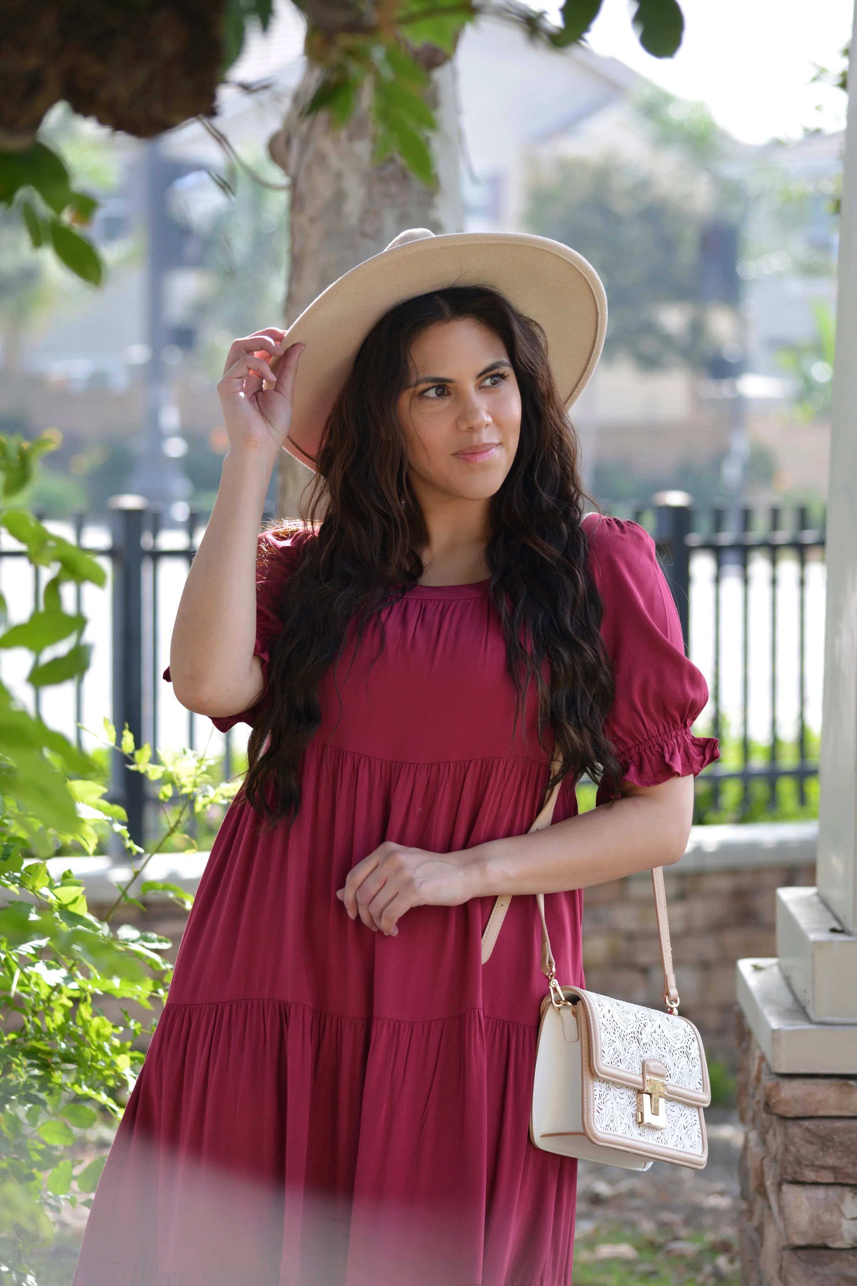 Sutton Red Tiered Dress