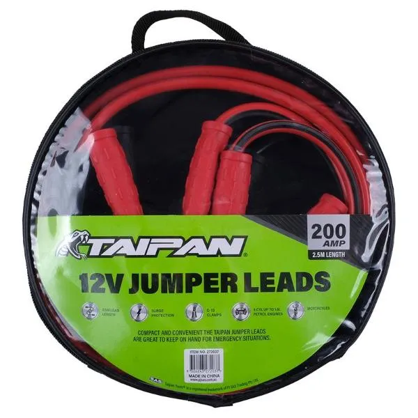 Taipan 200A C-13 Clamps & Surge Protection Jumper Lead Cables - 250cm