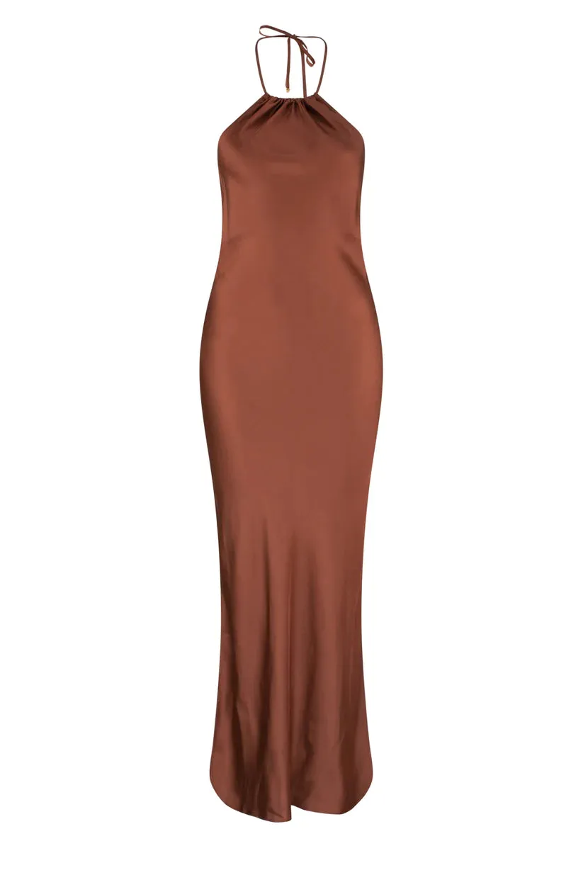 Tigerlily Santa Teresa Winnie Maxi Dress - Chocolate