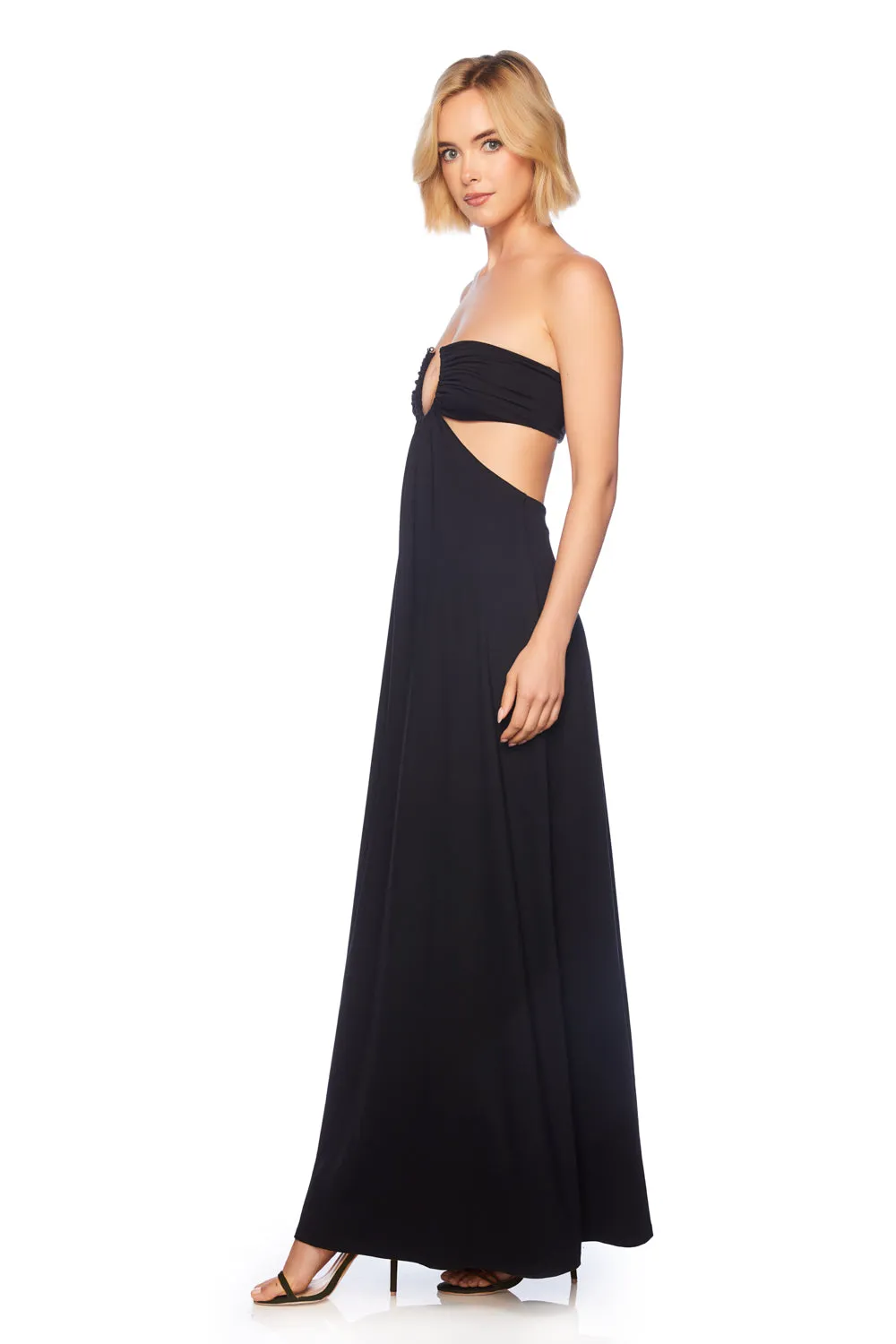 u wire cut out maxi dress