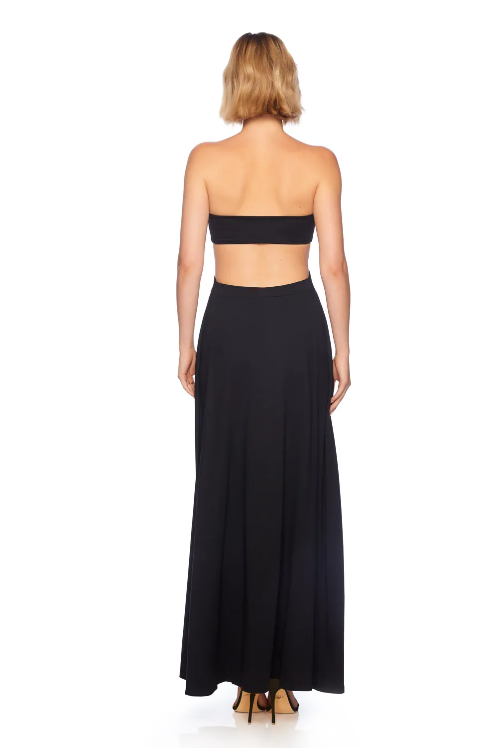 u wire cut out maxi dress