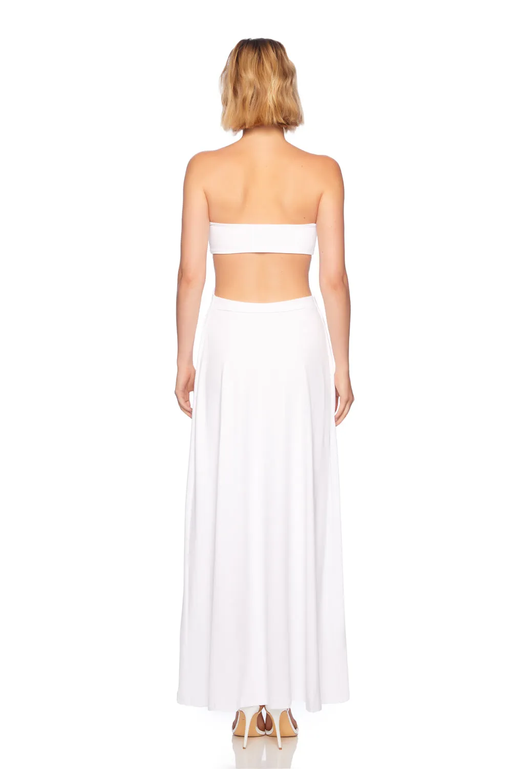 u wire cut out maxi dress