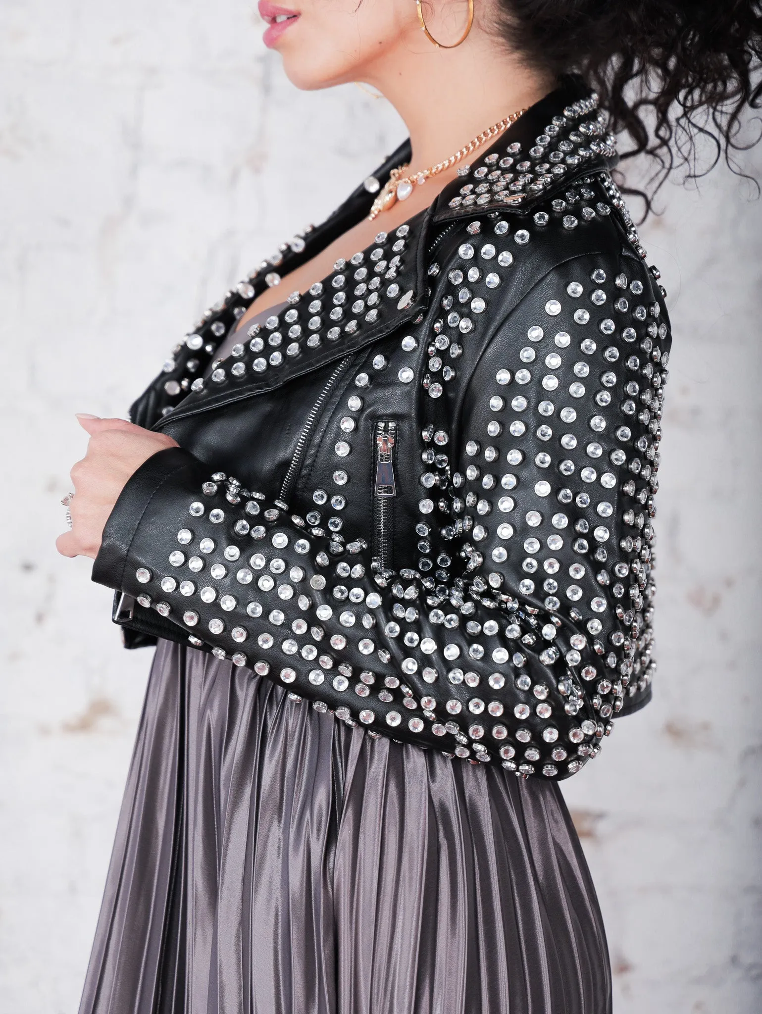 Vida Studded Moto Jacket