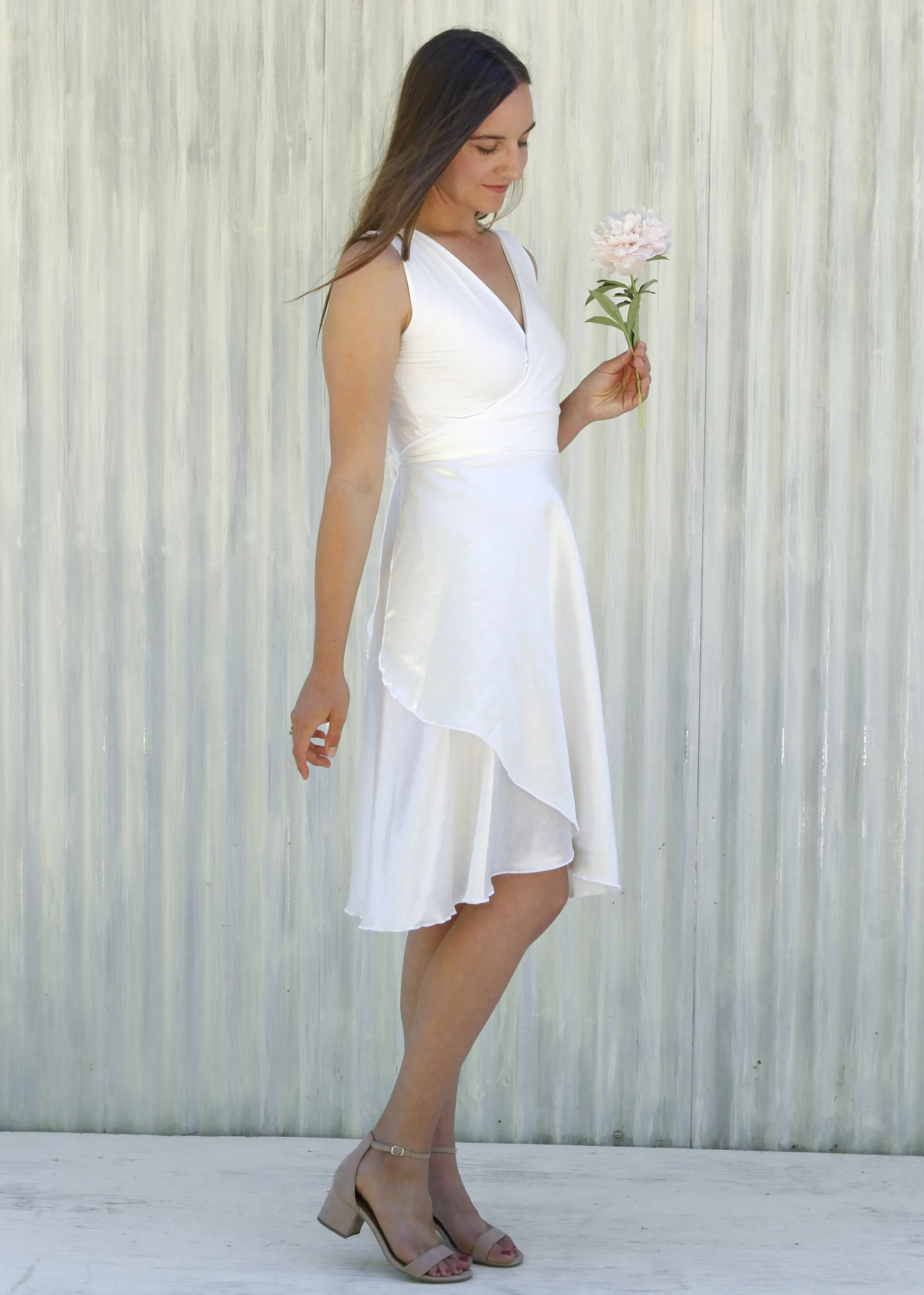 White Veronica Wrap Dress