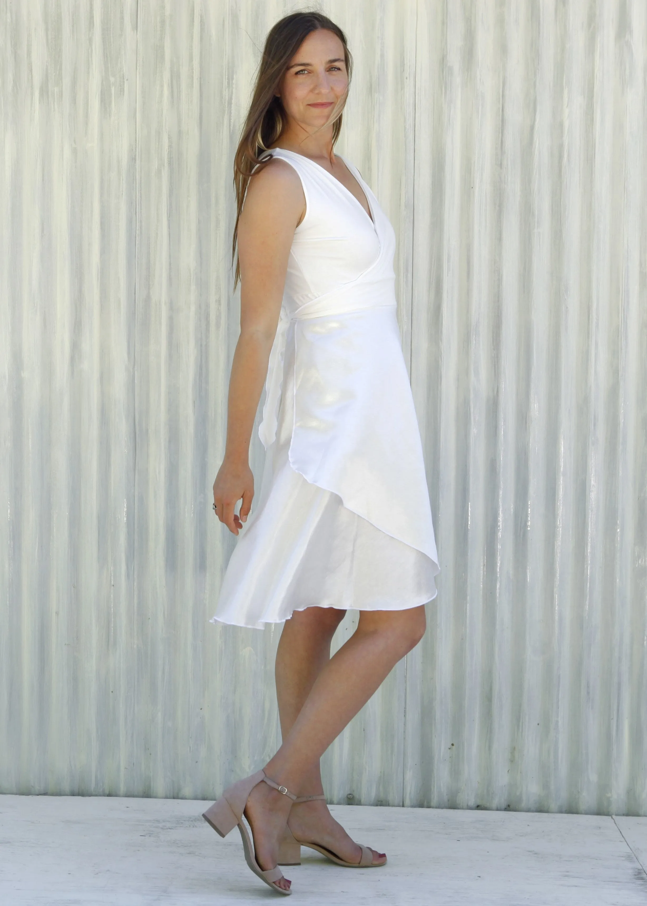 White Veronica Wrap Dress