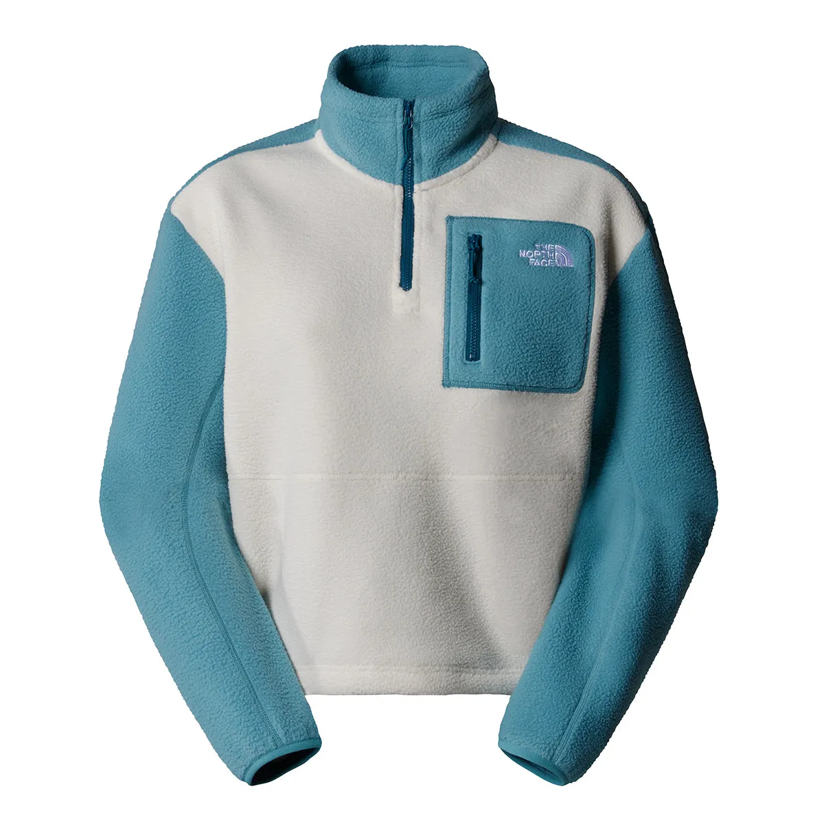 Yumiori Quarter Zip Fleece Jacket - Algae Blue