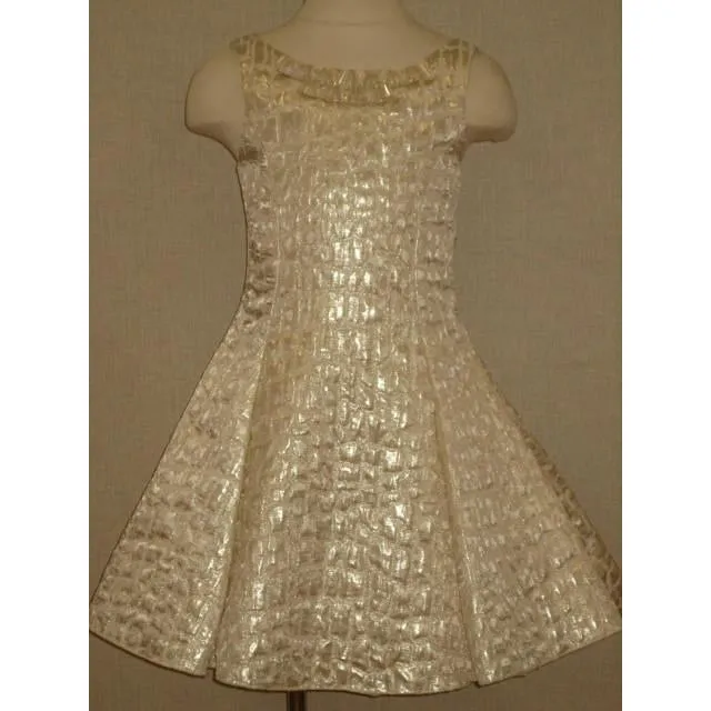 Zoe Ltd Gold Fit And Flare Dress